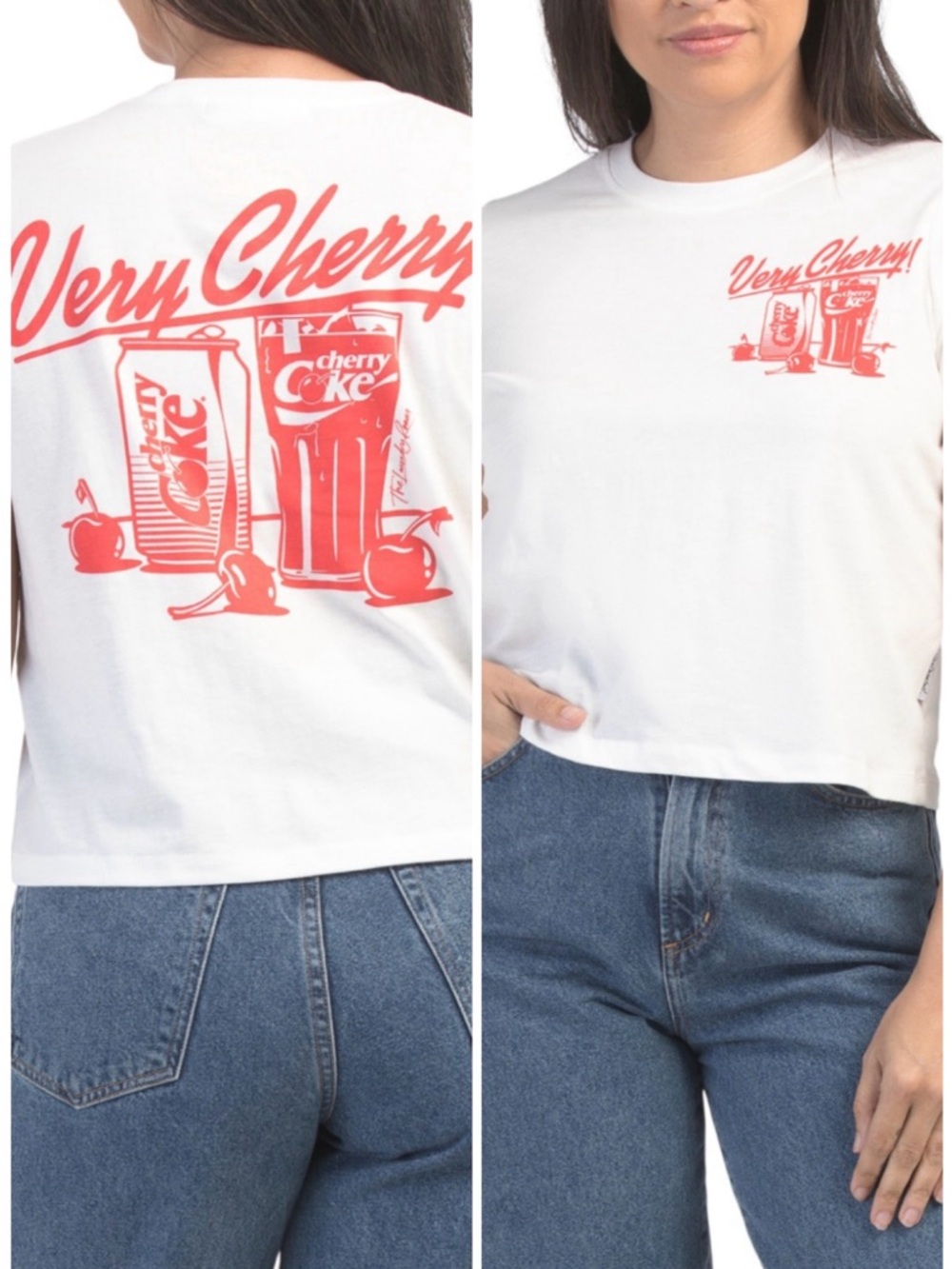 The Laundry Room Red White Very Cherry Coke Paradise Graphic Cotton Tee S NWT